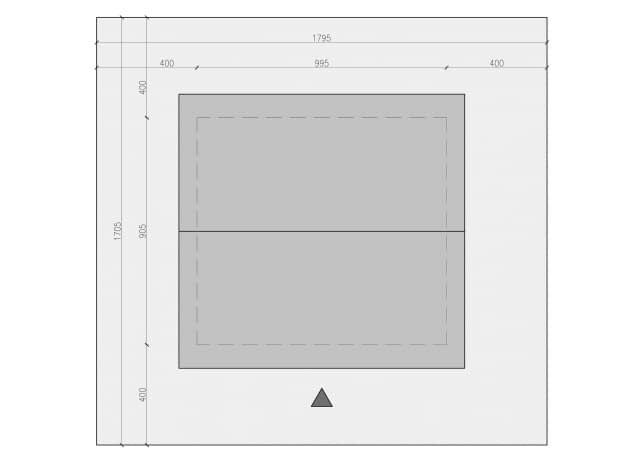 Rzut projektu Lolek II N - Usytuowanie na działce