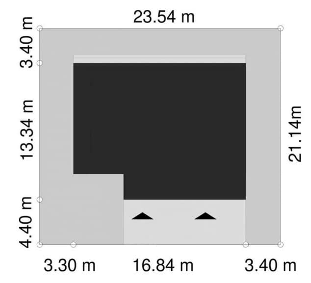Rzut projektu WYSZUKANY D64 WARIANT IV - Usytuowanie na działce