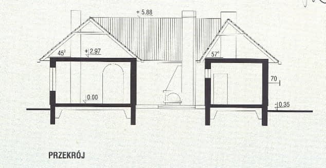 Rzut projektu WB-3375 - Przekrój