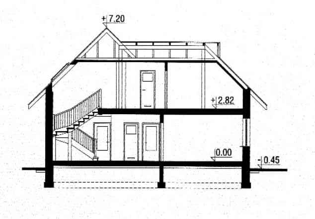 Rzut projektu WB-3371 - Przekrój