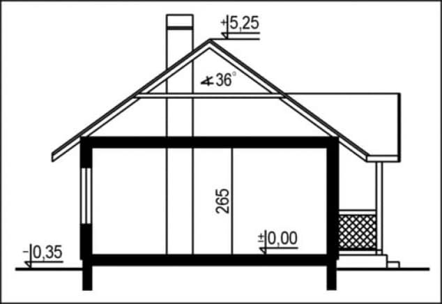 Rzut projektu WB-3383 - Przekrój