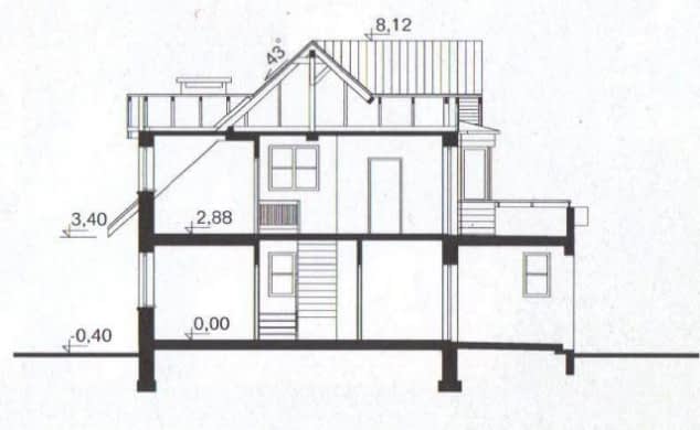 Rzut projektu WB-3404 - Przekrój