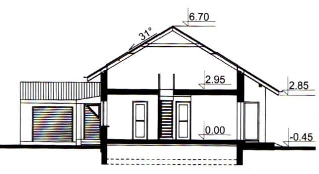 Rzut projektu WB-3409 - Przekrój
