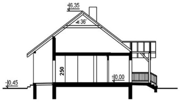 Rzut projektu WB-3432 - Przekrój