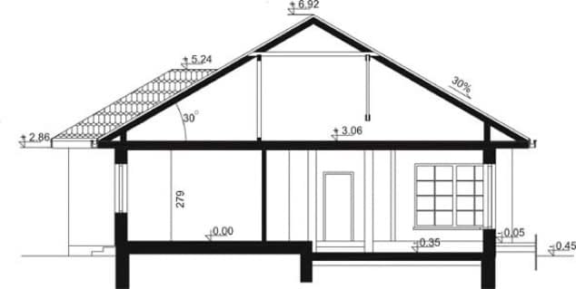 Rzut projektu WB-3467 - Przekrój
