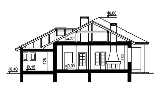 Rzut projektu WB-3468 - Przekrój