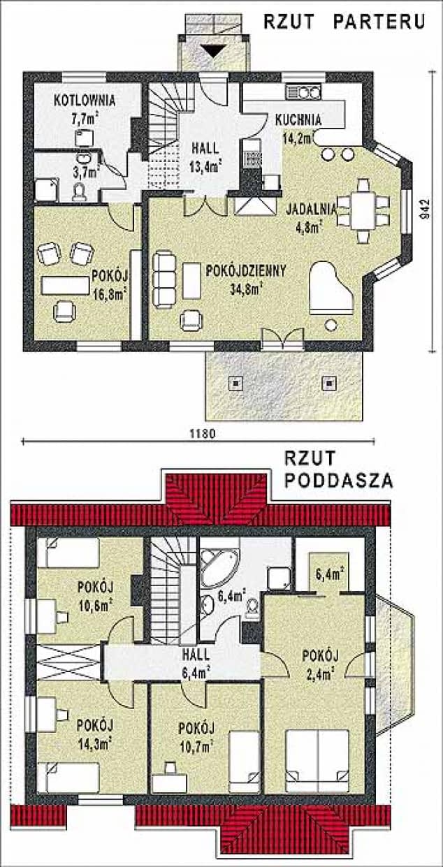 Rzut projektu WB-3472 - Parter