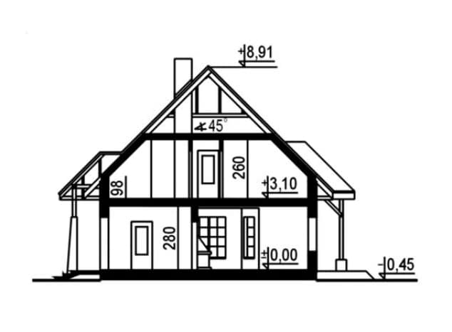 Rzut projektu WB-3472 - Przekrój