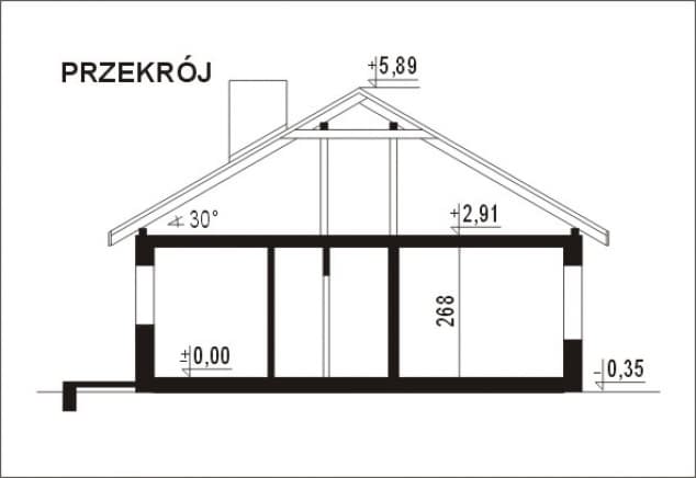 Rzut projektu WB-3495 - Przekrój