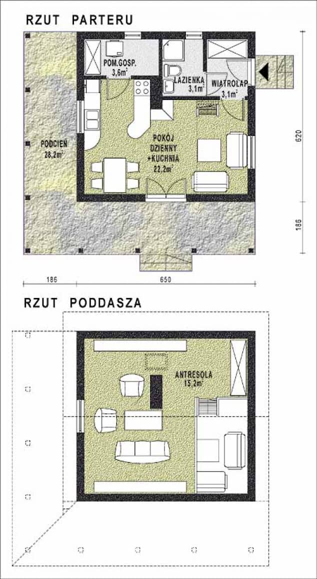 Rzut projektu WB-3914 - Parter