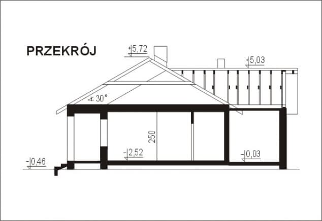 Rzut projektu WB-3921 - Przekrój
