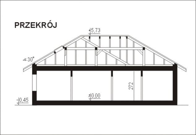 Rzut projektu WB-3926 - Przekrój