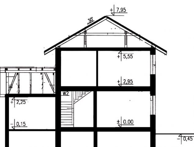 Rzut projektu WB-3976 - Przekrój