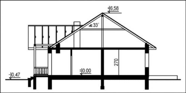 Rzut projektu WB-3992 - Przekrój