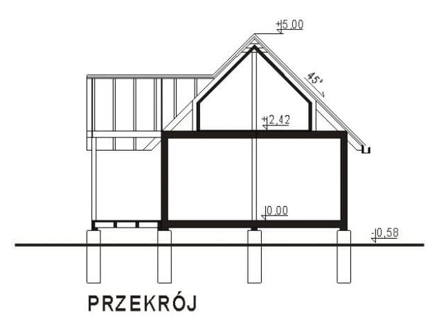 Rzut projektu WB-3355 - Przekrój