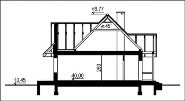 Rzut projektu WB-3433 - Przekrój