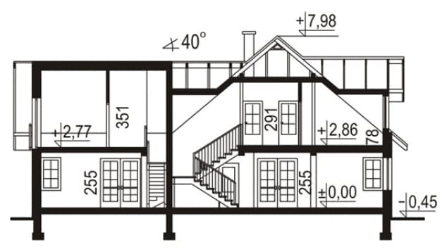 Rzut projektu WB-0049 - Przekrój