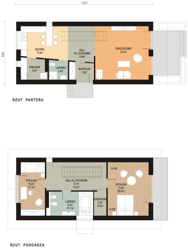 Rzut projektu WB-0082 - Parter