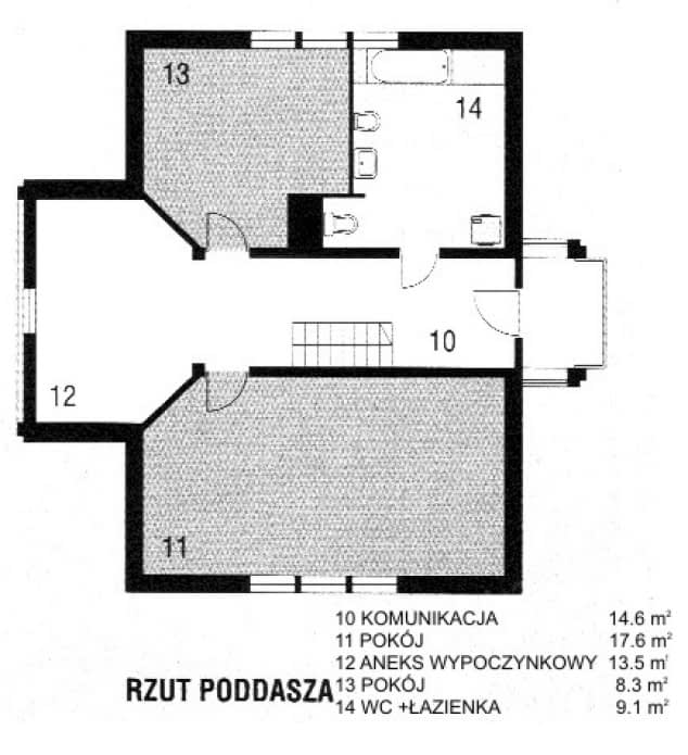 Rzut projektu WB-3305 - Parter