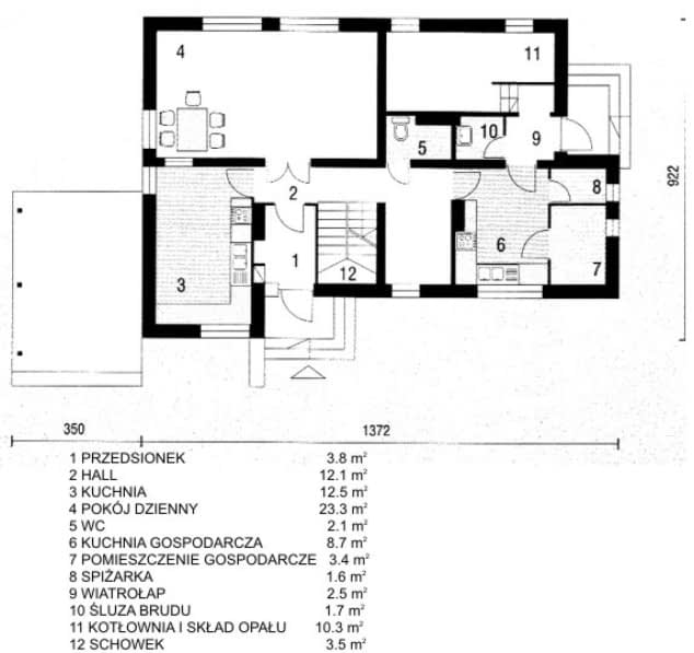 Rzut projektu WB-3323 -