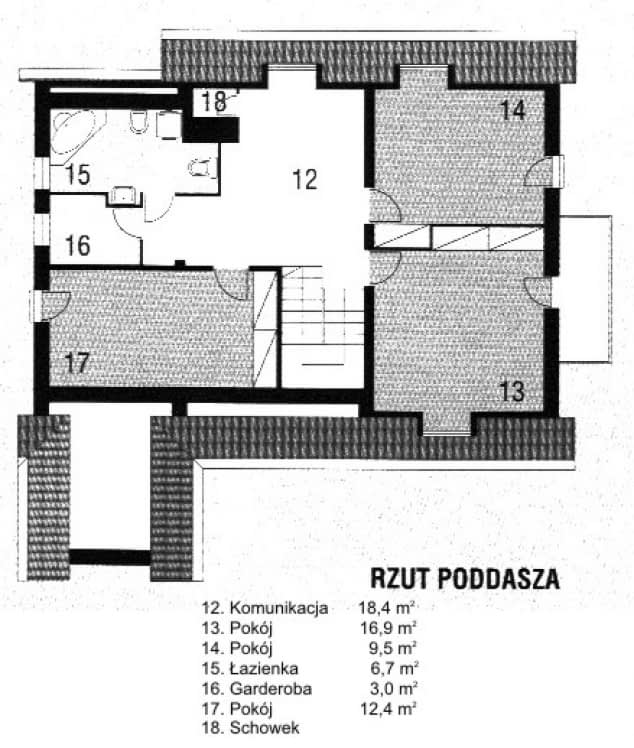 Rzut projektu WB-3348 - Parter