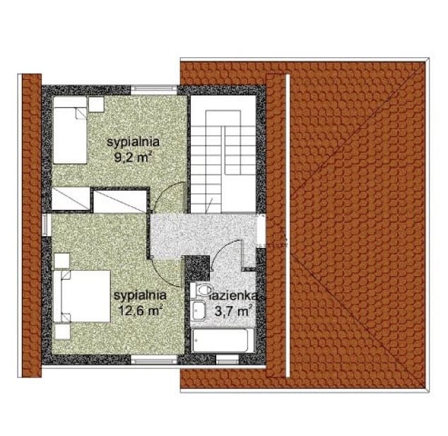 Rzut projektu WB-3483 - Parter