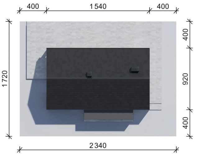 Rzut projektu NewHouse 766 - Usytuowanie na działce