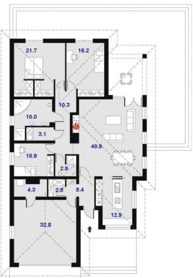 Rzut projektu Arkansas - Rzut