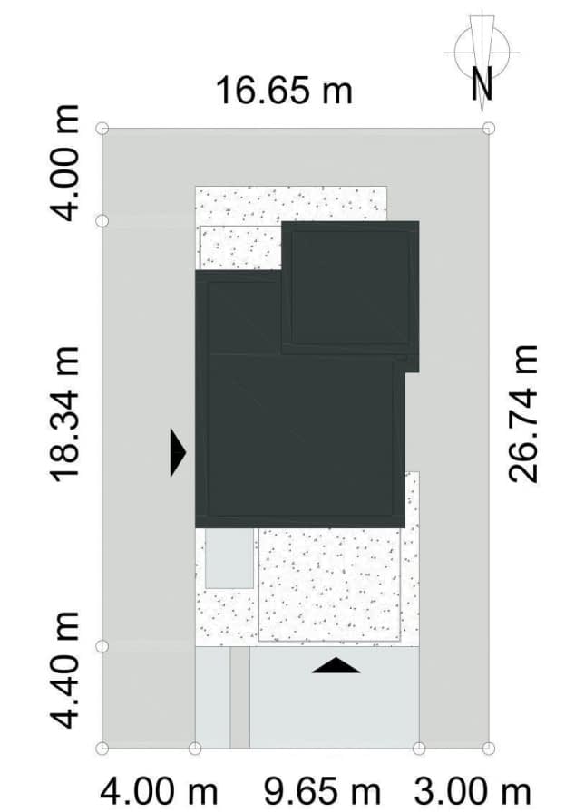 Rzut projektu GUSTOWNY D39 - Rzut na działce