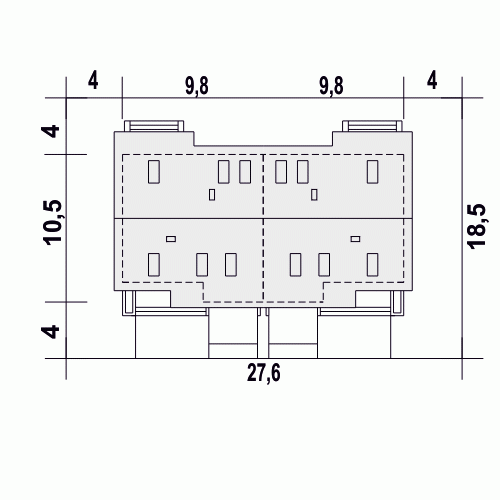 Rzut projektu Biała A-BL z garażem - Usytuowanie na działce