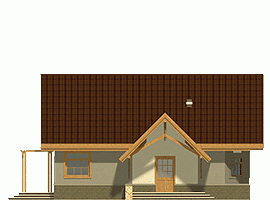 Rzut projektu Lolek II z garażem - Elewacja