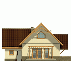 Rzut projektu Lolek II z garażem - Elewacja