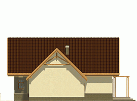 Rzut projektu Lolek II z garażem - Elewacja