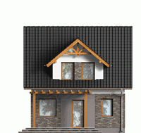 Rzut projektu Koliber - Elewacja