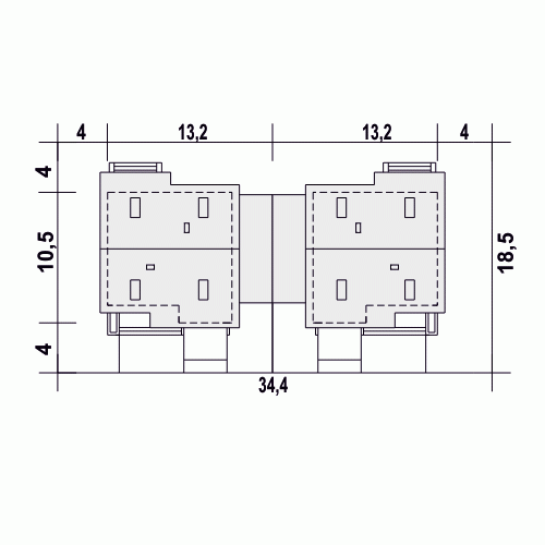 Rzut projektu Biała A1-BL - Usytuowanie na działce