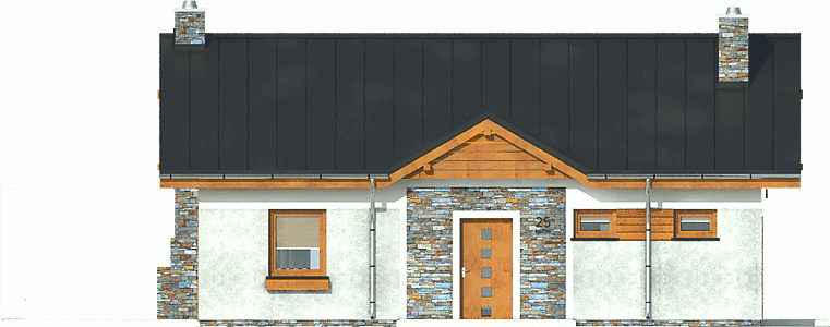 Rzut projektu Michał bez garażu - Elewacja