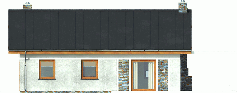 Rzut projektu Michał bez garażu - Elewacja