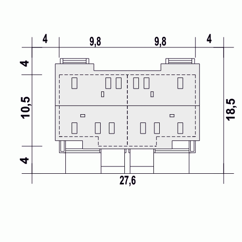 Rzut projektu Biała A-BL z garażem - Usytuowanie na działce