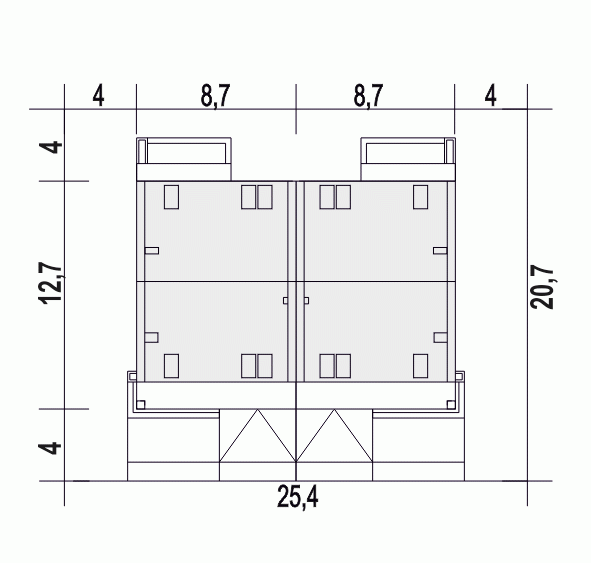 Rzut projektu Mazurek III BL1 z garażem - Usytuowanie na działce