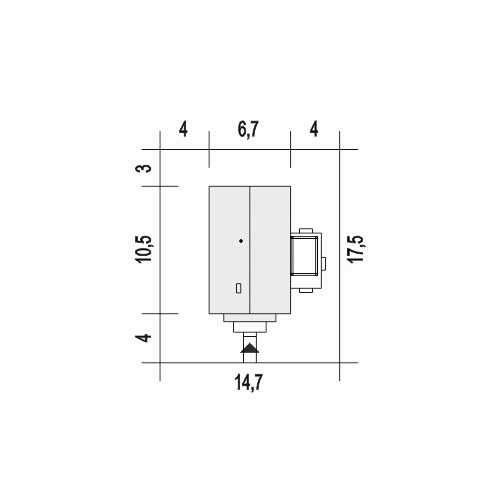 Rzut projektu Iwo - Usytuowanie na działce