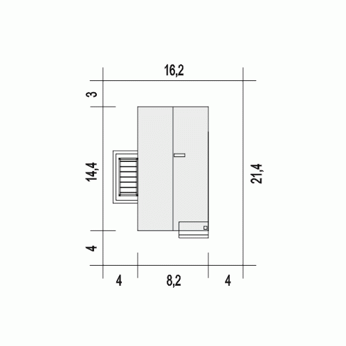 Rzut projektu Mango - Usytuowanie na działce