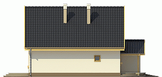 Rzut projektu Greta III z garażem - Elewacja