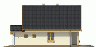 Rzut projektu Greta III z garażem - Elewacja