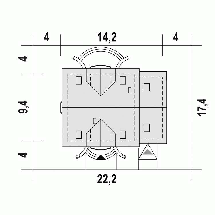 Rzut projektu Dom Dla Ciebie 5 z garażem - Usytuowanie na działce