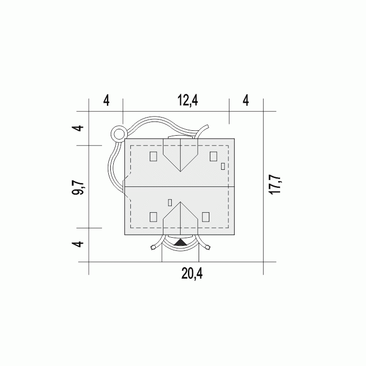Rzut projektu Dom Dla Ciebie 7 B - Usytuowanie na działce