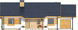 Rzut projektu Julek trend z garażem - Elewacja