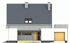 Rzut projektu Oleg z garażem - Elewacja