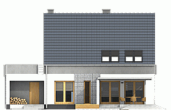 Rzut projektu Oleg z garażem - Elewacja