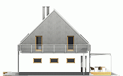 Rzut projektu Oleg z garażem - Elewacja