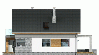 Rzut projektu Iza trend - Elewacja